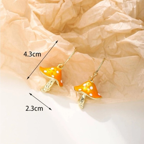 Mushroom Drop Earrings - Picture 3 of 6